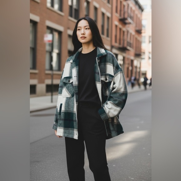 She + Sky Sweaters - She + Sky‎ Plaid Jacket